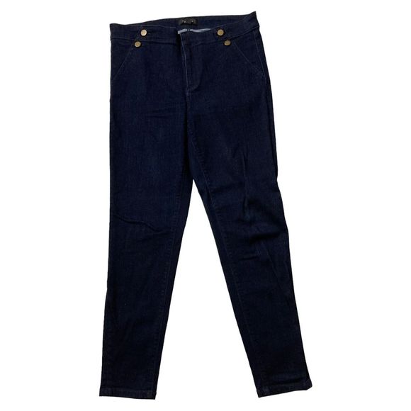 Ann Taylor Denim - Ann Taylor Women's 12 Skinny Stretch Denim Ankle Jeans High Waist 33X28 EUC